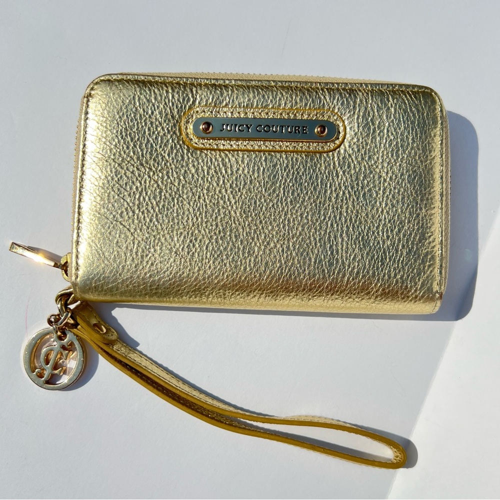 Gold Juicy Couture Wristlet Wallet